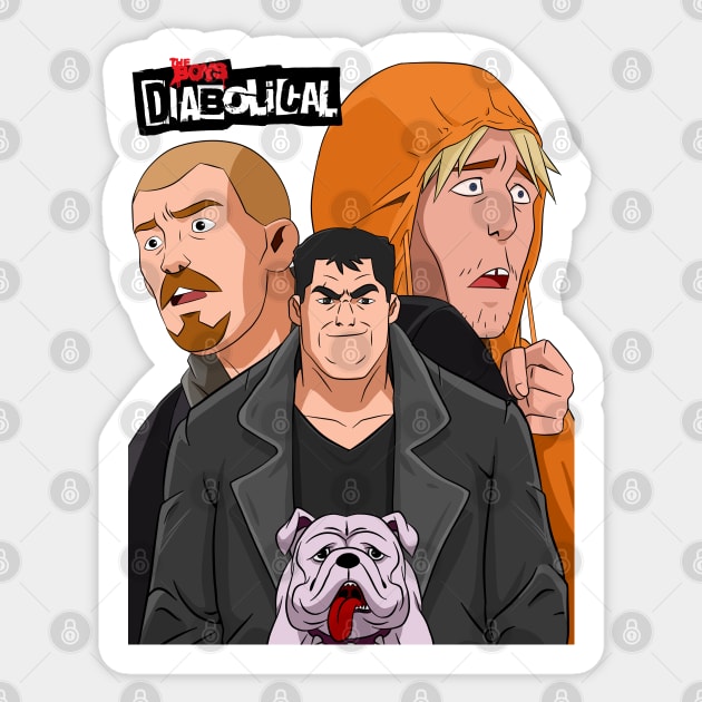 the boys present diabolical Sticker by super villain